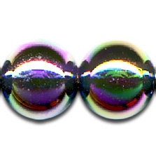 Wachsperlen, ø 4 mm, -metallic regenbogen-, 100 St