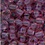 Rocailles, 2,5 mm, brombeer/transparent