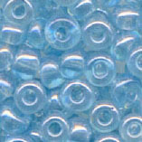 Rocailles, 2,5 mm, wasserblau/glänzend