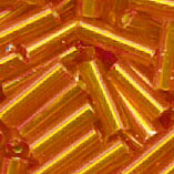Glasstifte, 2x6,5 mm, orange mit Silbereinzug