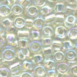Mini-Rocailles, 2mm, kristall/irisirend