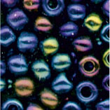 Rocailles, 2,5 mm, regenbogen-metallic