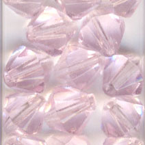 Glasfacetten-Perlen, ø 4mm, ca.70 St. -hellrosa-