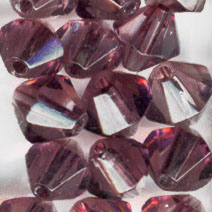 Glasfacetten-Perlen, ø 4mm, ca.70 St. -amethyst-