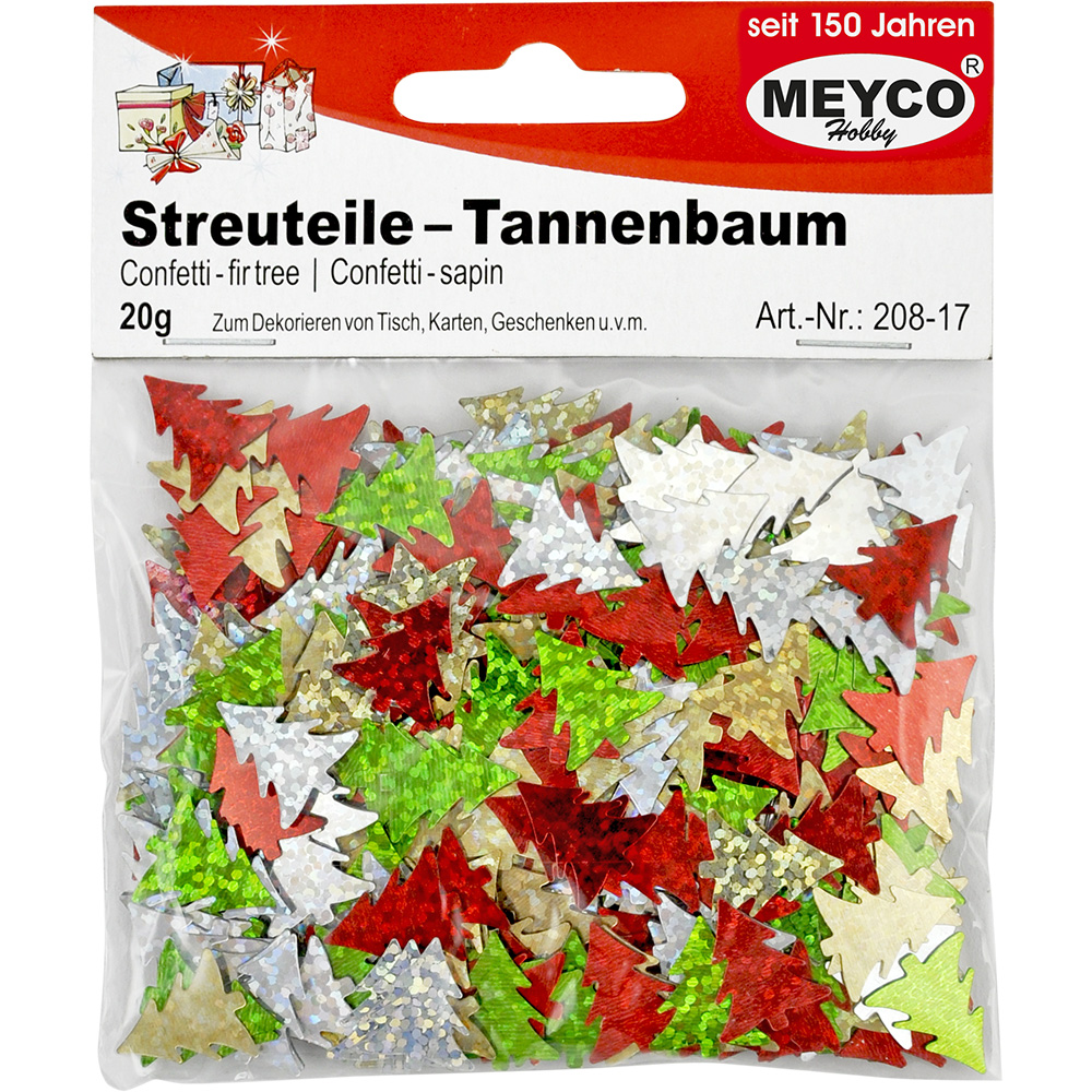 Streuteile -Tannenbaum-,20g,4 Farben iris.sortiert