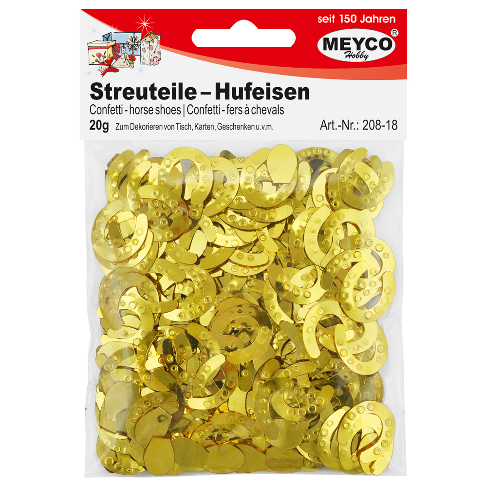 Streuteile -Hufeisen, gold & silber, 20g