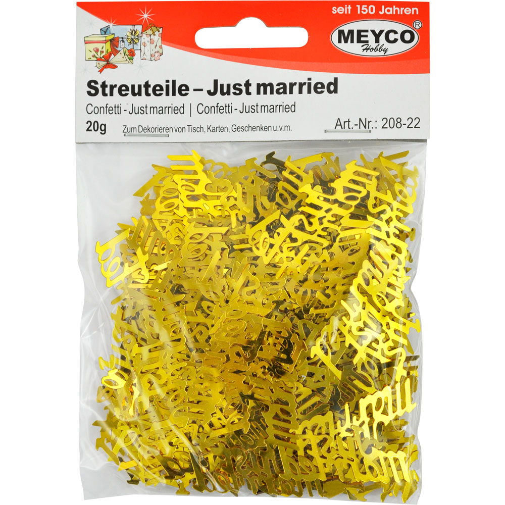 Streuteile -Just married-, gold, 20g