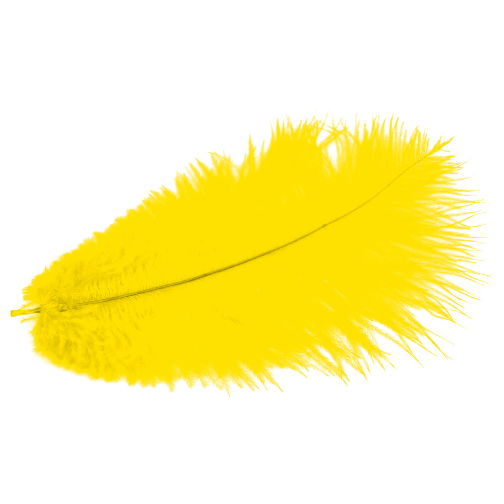 Straußenfedern-Butts, gelb, ca.20 cm lang
