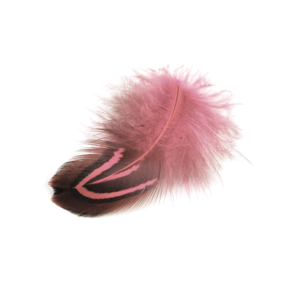 Fasan-Perlfedern, rosa, ca. 6/8 cm lang