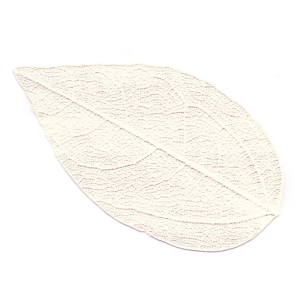 Skelett-Blätter, ca.4-6 cm, 10 Stück -weiß-