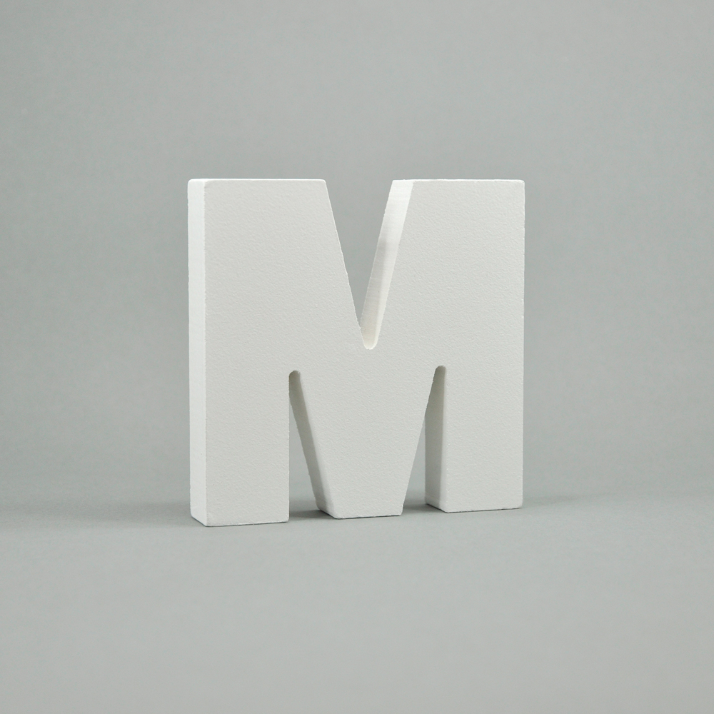 MDF- Buchstaben "M" -weiß-