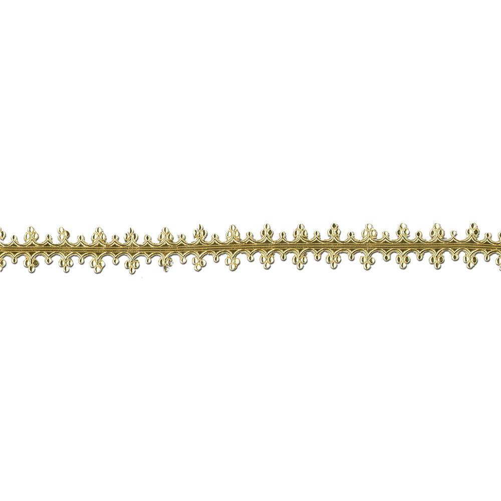 Verzierwachs-Spitzenborte, gold, 24cmx16mm