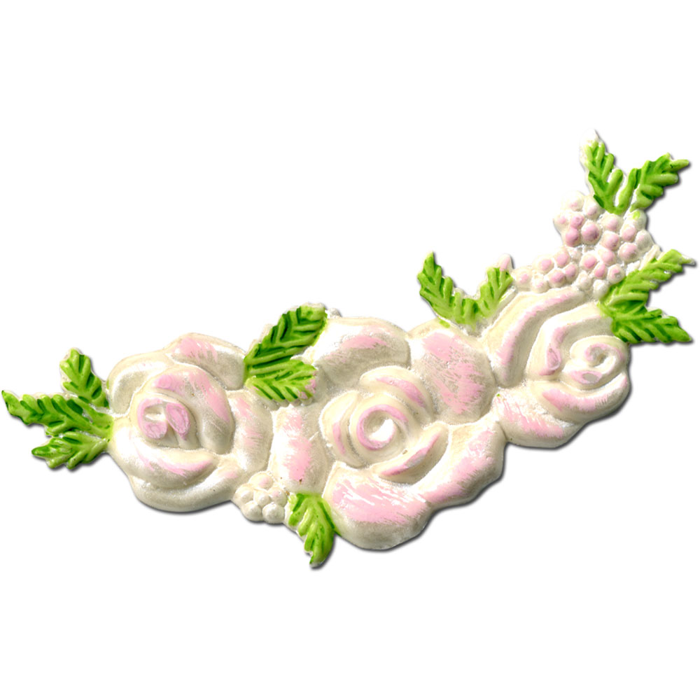 Wachs- Rosenblütenbogen, weiß/ perlmutt