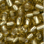 Rocailles im Döschen, 2,5mm, bleichgold