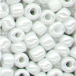 Rocailles im Döschen, 2,5mm, weiß/glänzend