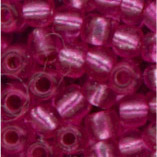 Rocailles im Döschen, 2,5mm, rosa/Silbereinzug