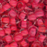 Rocailles im Döschen, 2,5mm, rosa/Farbeinzug
