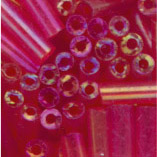Glasstifte im Döschen, 7x2mm, hellrot-transpar-iri
