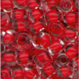 Rocailles im Döschen, 2,5mm, kristall-Farb.hellrot