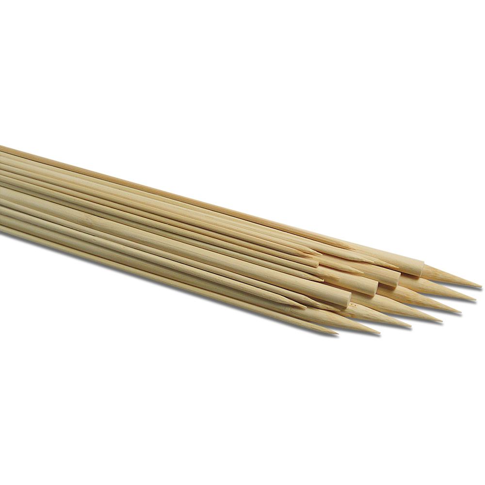 Bambus-Holzstäbe, spitz, 5mm x 30cm, Btl.= 12 Stk.