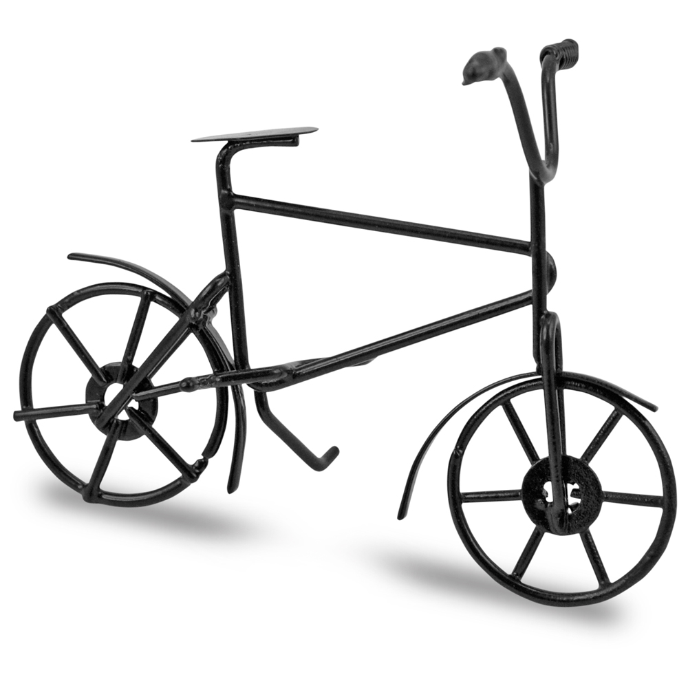 Metall-Deko "Fahrrad" -schwarz- 10 x 6cm
