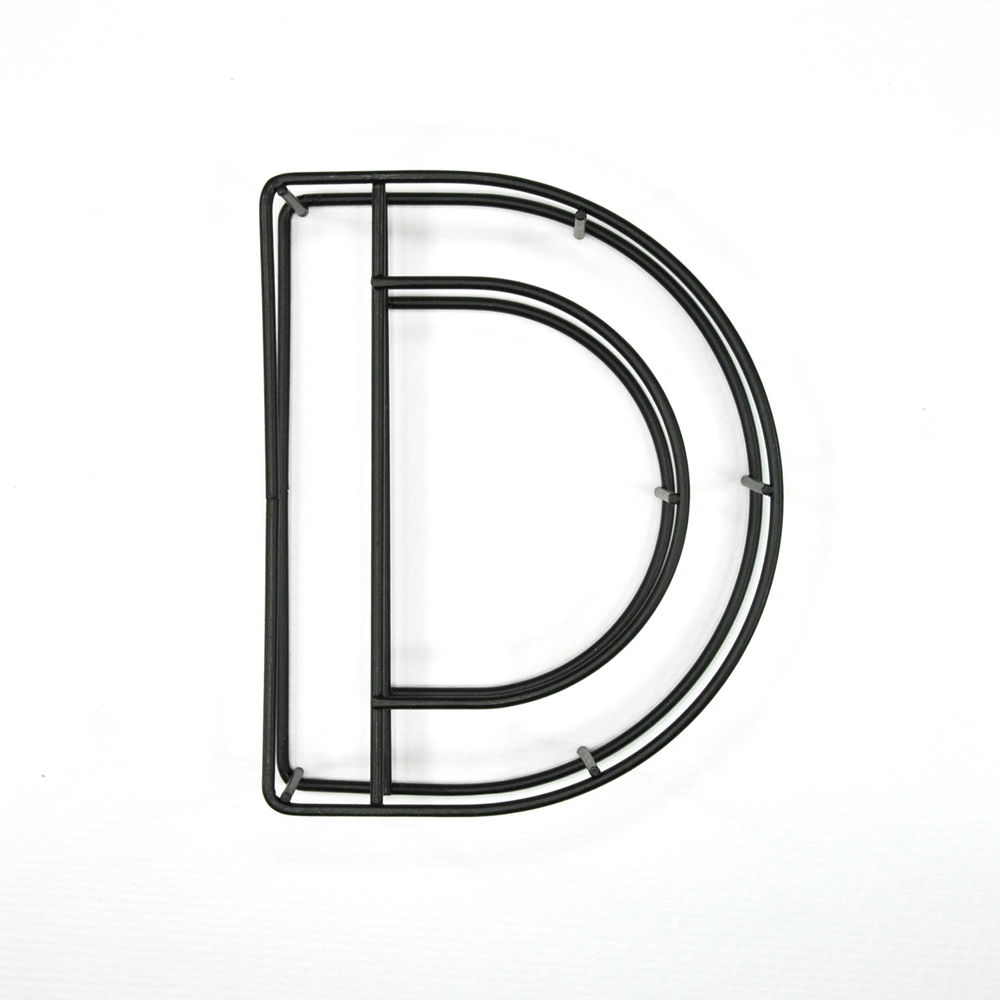 Draht-Buchstaben "D" 9 x 3 x 10cm