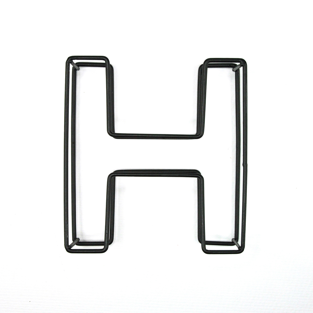 Draht-Buchstaben "H" 9 x 3 x 10cm