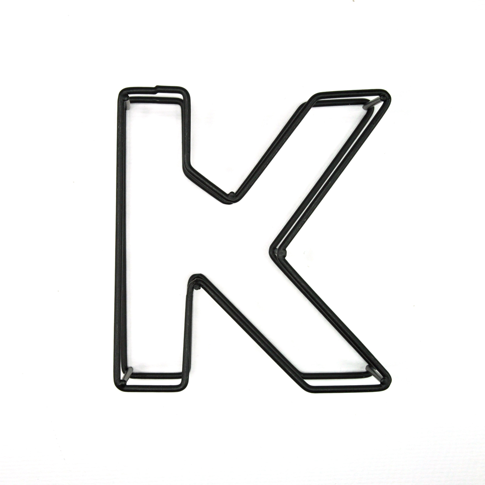 Draht-Buchstaben "K" 9 x 3 x 10cm