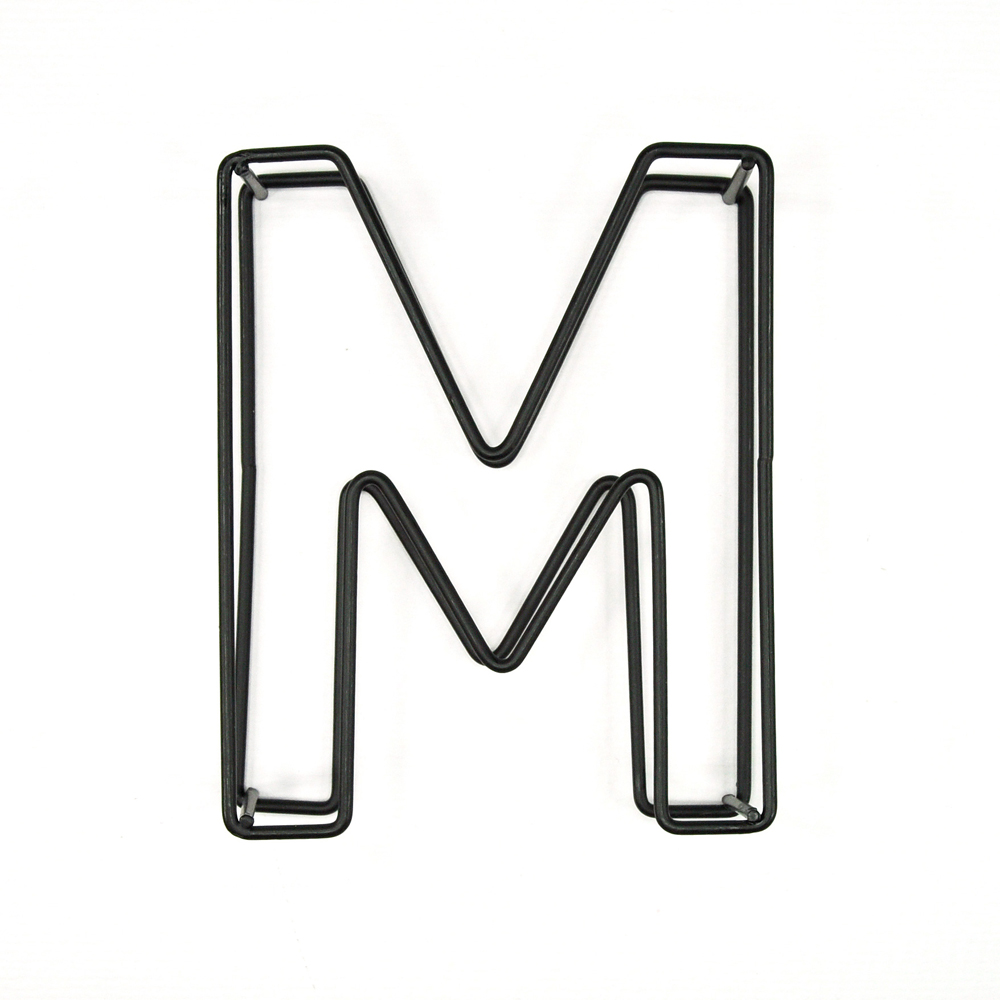 Draht-Buchstaben "M" 9 x 3 x 10cm