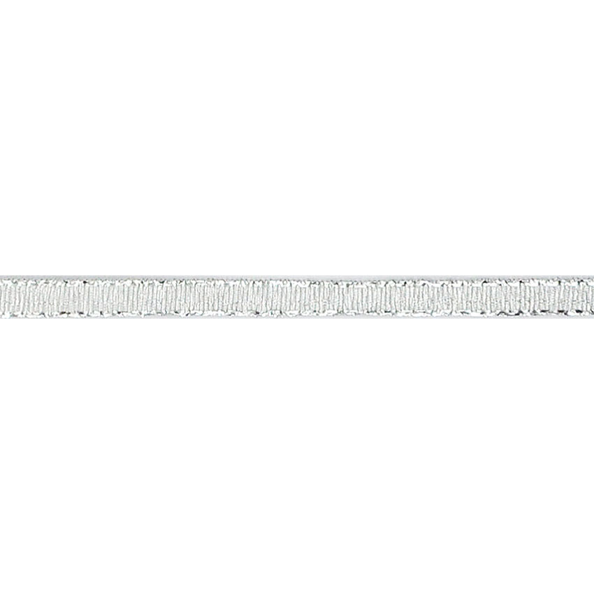 Silber-Taffetband, 5 mm, 50m