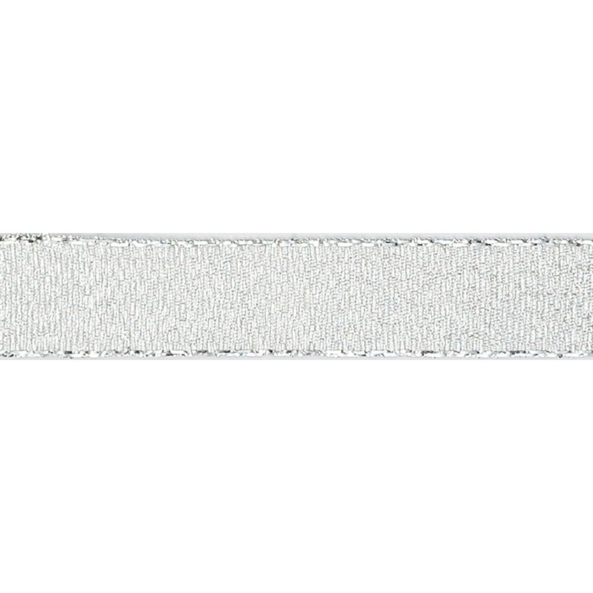 Silber-Taffetband, 15 mm, 50m