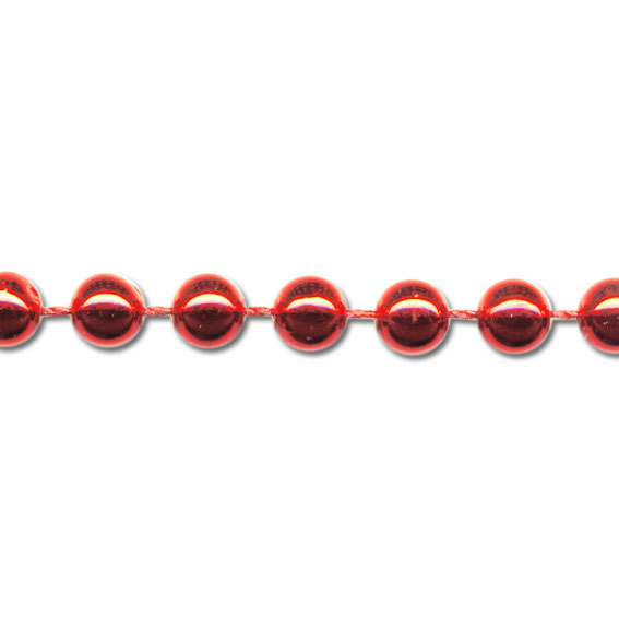 Perlenketten, ø 6 mm, 25m, rot-metallic