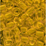 Rocailles, 2,5 mm, honiggelb/transparent