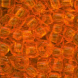 Rocailles, 2,5 mm, orange/transparent
