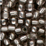 Rocailles, 2,5 mm, brombeer/Silbereinzug