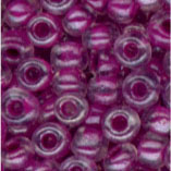 Rocailles, 2,5 mm, lila mit Farbeinzug