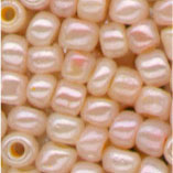 Rocailles, 2,5 mm, Ceylon perlmutt-apricot