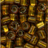 Rocailles, 2,5 mm, hellbraun mit Silbereinzug