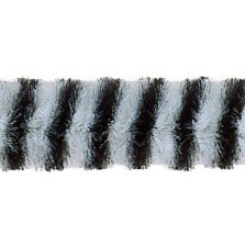 Chenilledraht, ø 8mm, 10 Stk, 50 cm, schwarz-grau