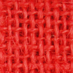 Jutebeutel, 9 x 13cm, rot, mit Zugband