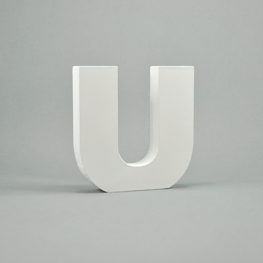MDF- Buchstaben "U" -weiß-