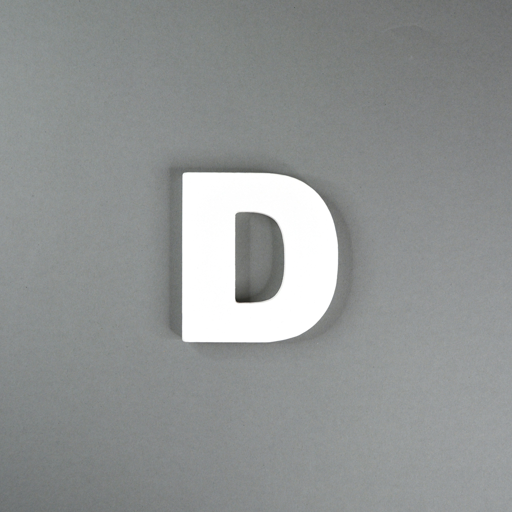 MDF- Buchstaben "D" -weiß-