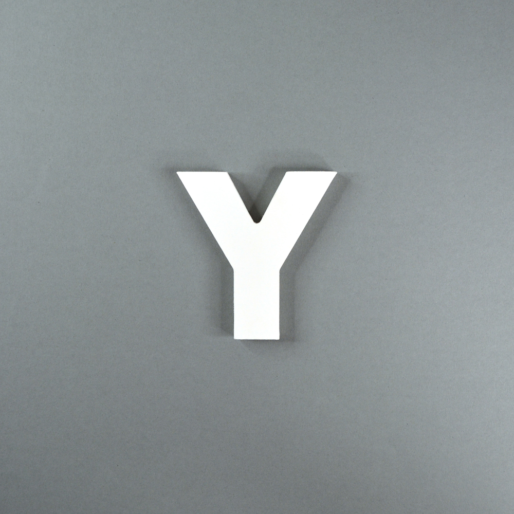 MDF- Buchstaben "Y" -weiß-