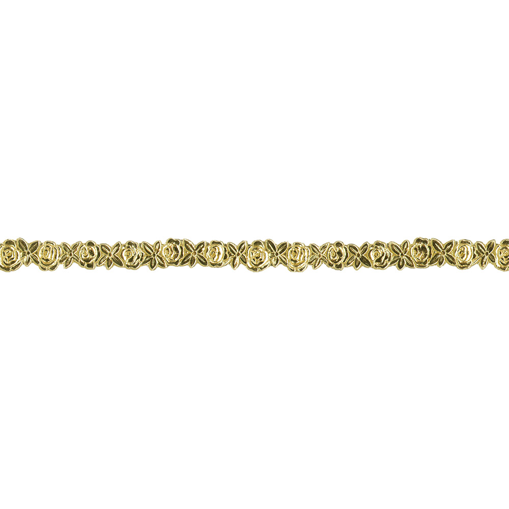 Verzierwachs-Rosenborte, gold, 24,5cmx10mm