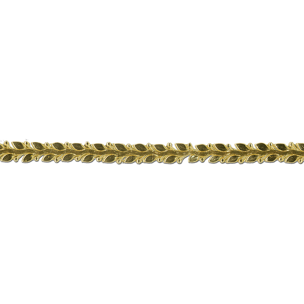Verzierwachs-Blätterborte, gold, 25cmx12mm