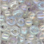 Rocailles im Döschen, 2,5mm, kristall/irisierend