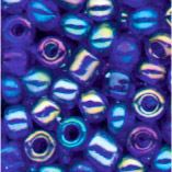 Rocailles im Döschen, 2,5mm,azurblau/irisierend