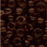 Rocailles im Döschen, 2,5mm, braun/transparent