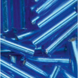 Glasstifte im Döschen, 7x2mm, türkis/Silbereinzug