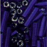 Glasstifte im Döschen, 7x2mm, königsblau/Silberein
